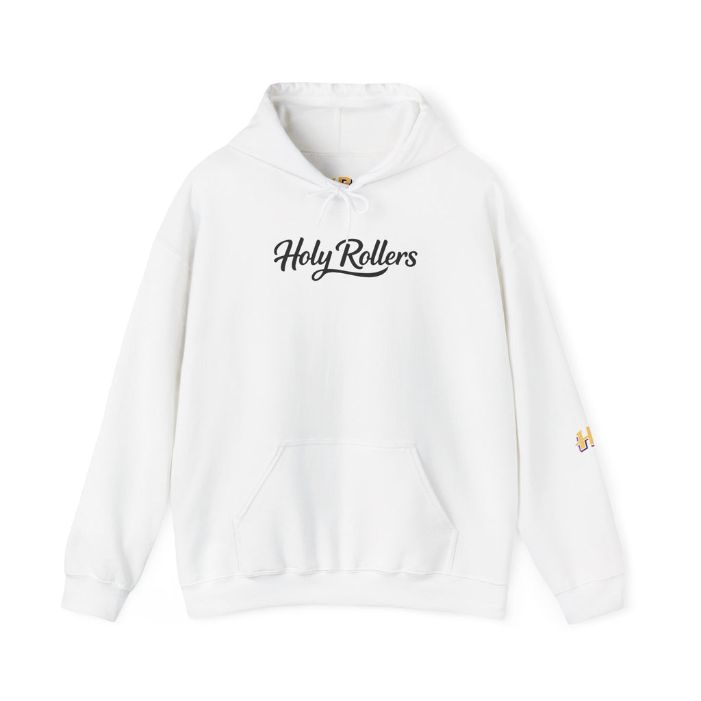 Holy Rollers Christian apparel thumbnail: How We Roll Holy Rollers Hoodie | Faith Walking Joyfully in Faith
