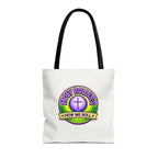 Christian Tote Bag — "Walk by Faith" / "Holy Rollers" Inspirational Canvas Tote