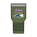 Holy Rollers cross logo Insulated Tumbler | Rolling in His Promises wave design Tumbler