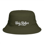 Holy Rollers Embroidered Bucket Hat — Brown Casual Faith-Inspired Sun Hat