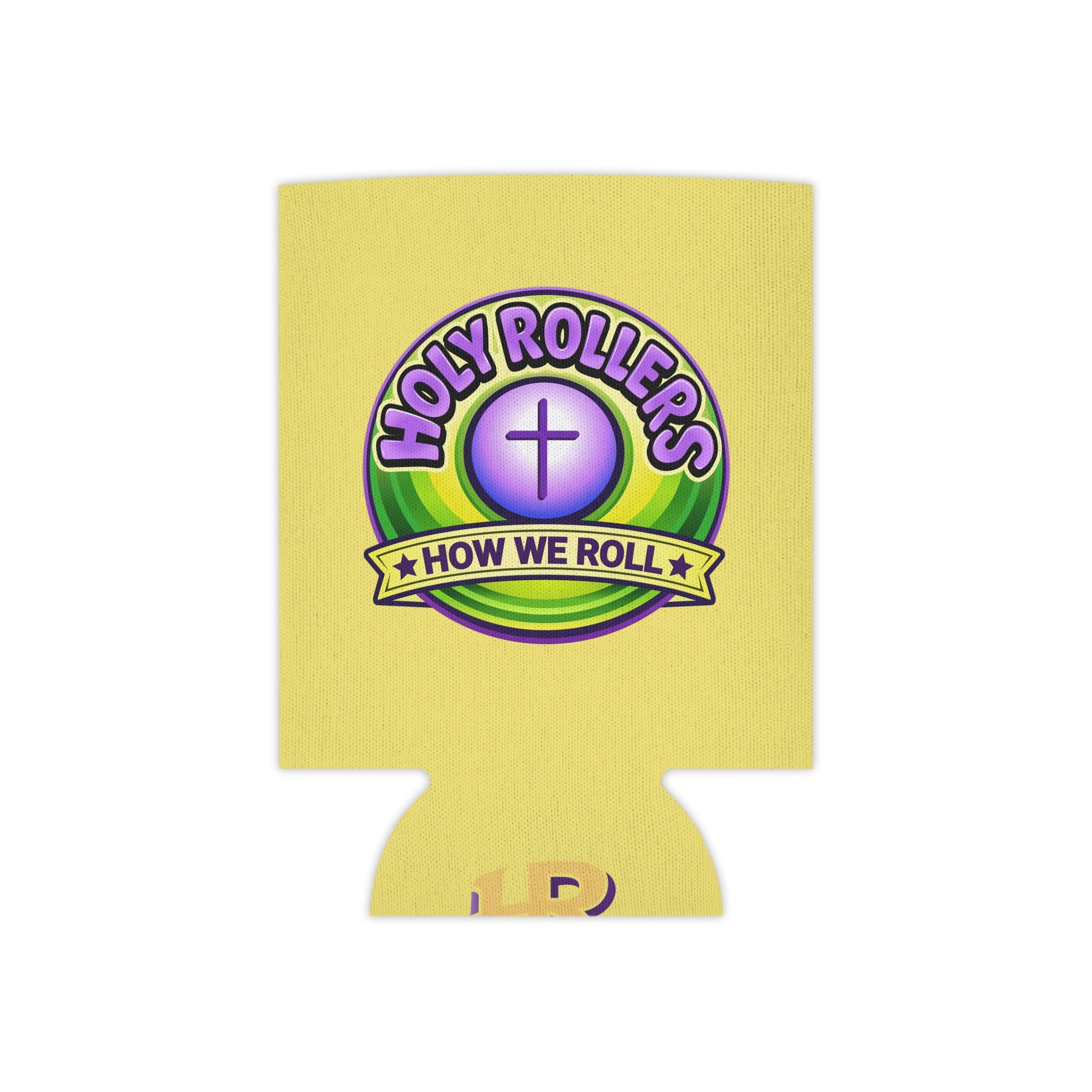 Holy Rollers Christian apparel: Christian Can Cooler — “Holy Rollers” & “Be Strong & Courageous” Can Koozie