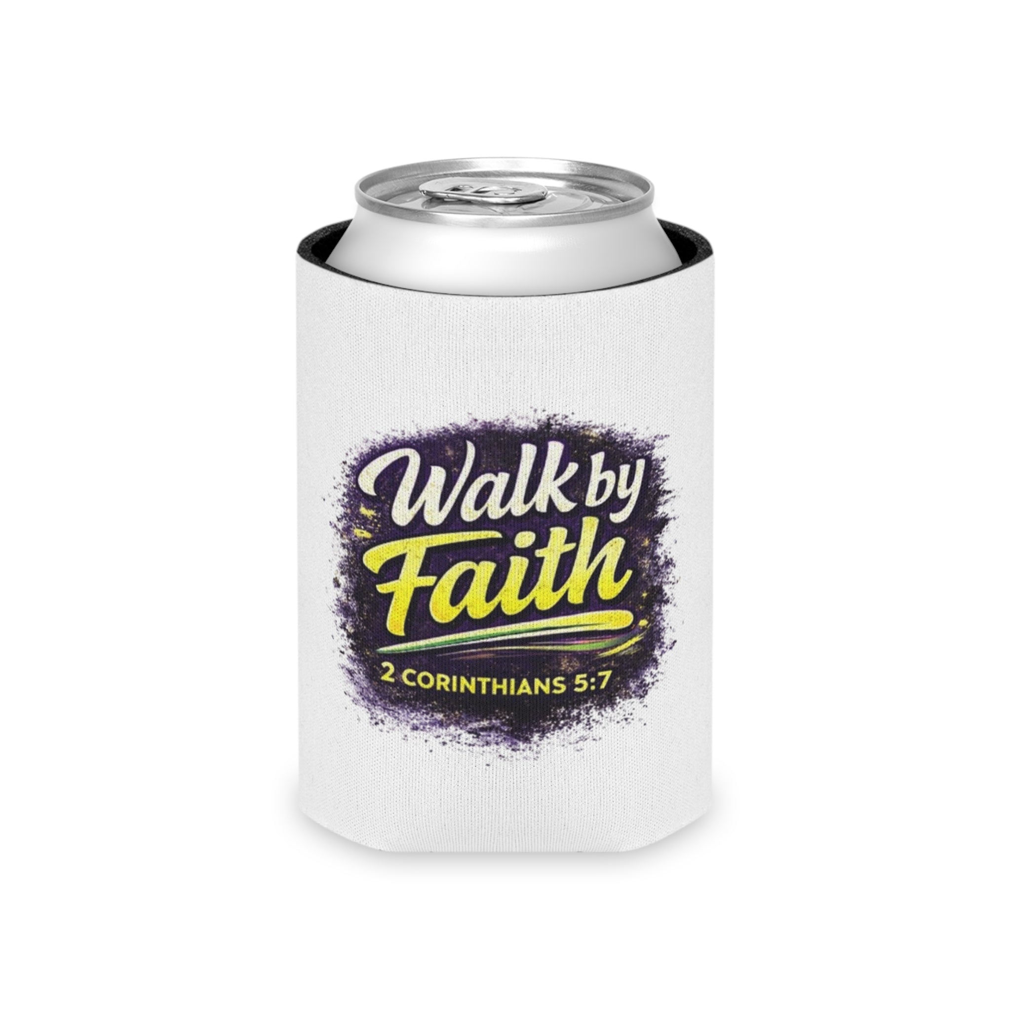 Holy Rollers Christian apparel: Christian Can Cooler — “Holy Rollers” & “Walk by Faith” Can Koozie