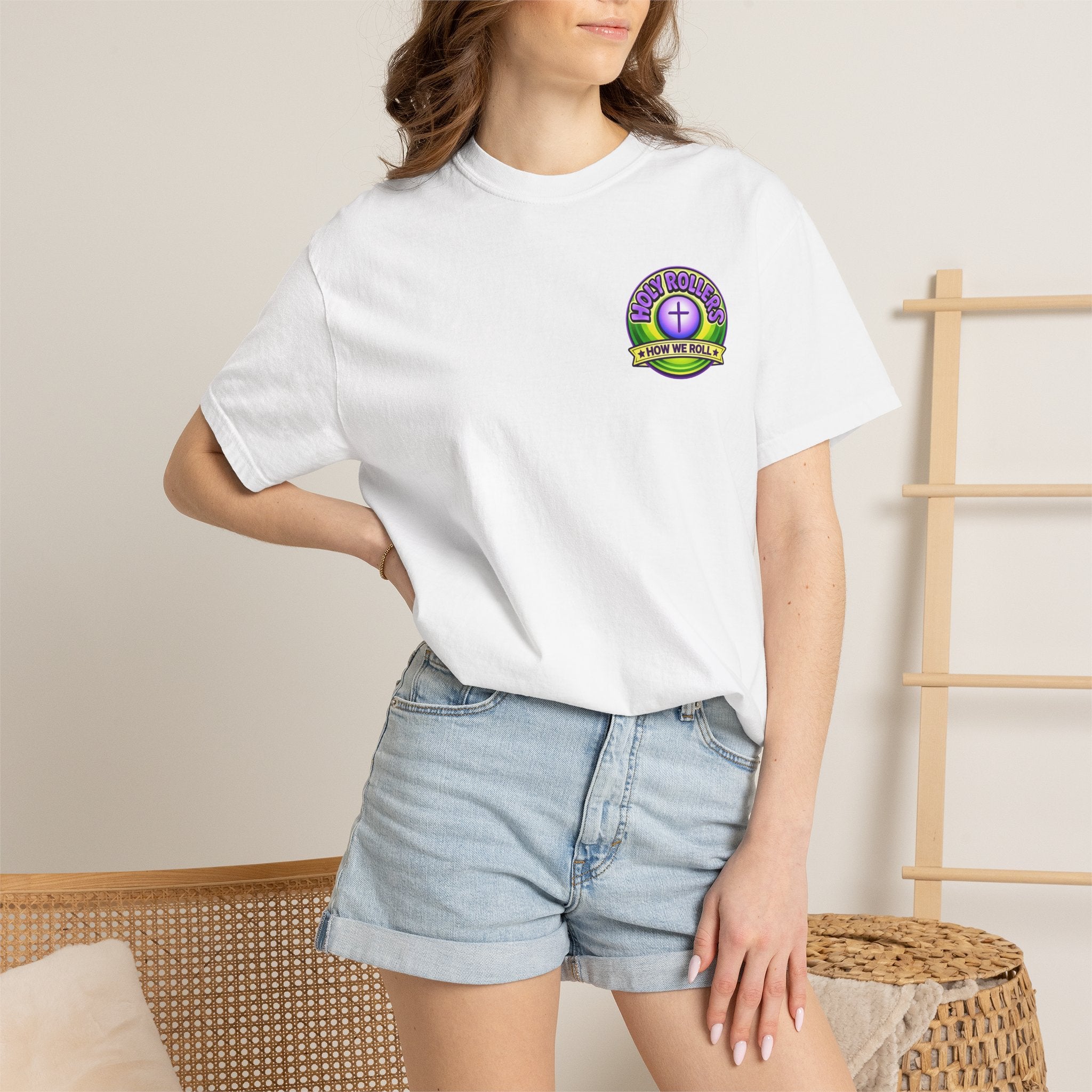 Holy Rollers Christian apparel: Rolling in His Promises Holy Rollers T-shirt | Joyful Faith Christian Message