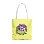 Christian Tote Bag — "Saved By Grace" / "Holy Rollers" Inspirational All-Over Print