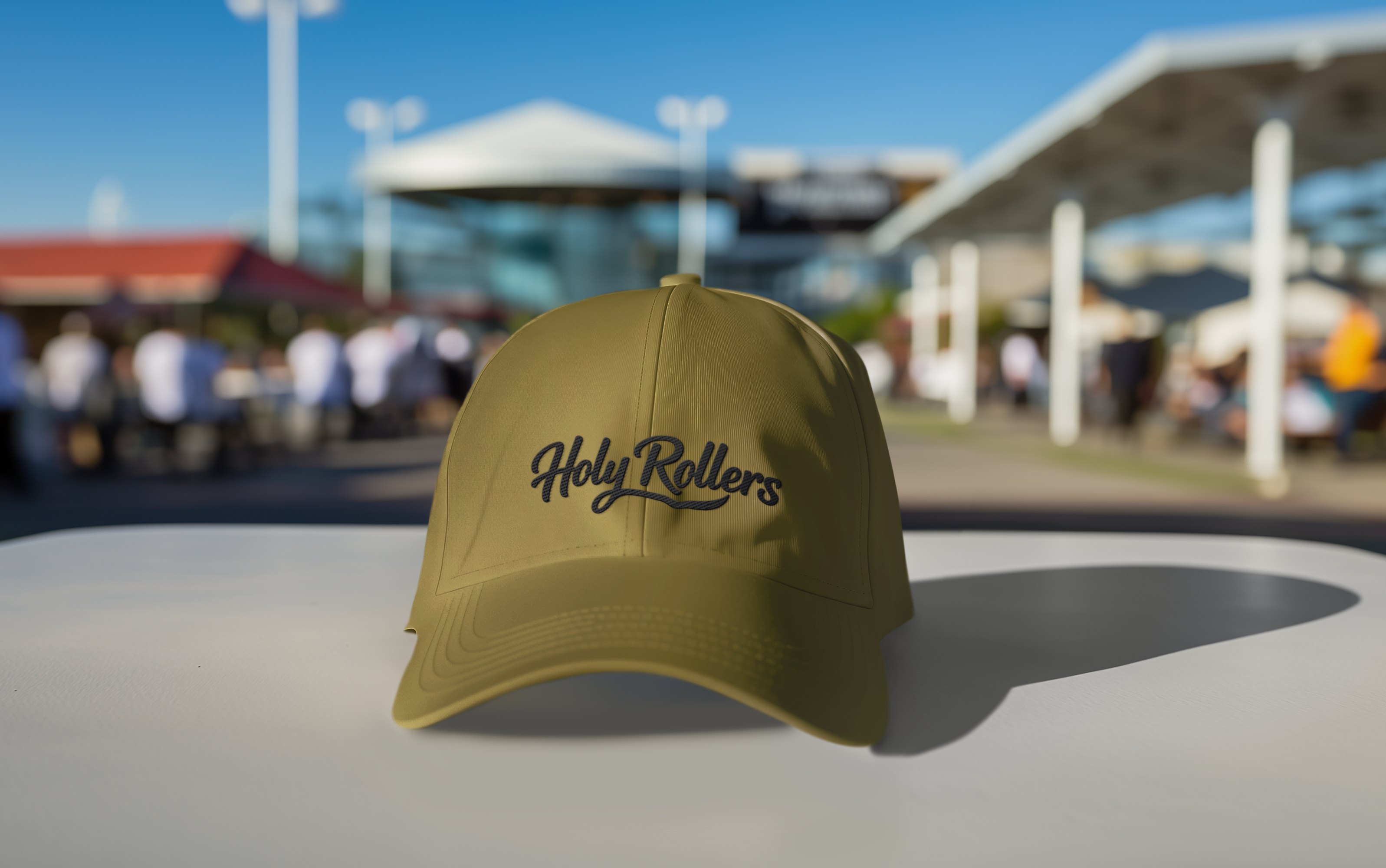 Holy Rollers Christian apparel: Embroidered Holy Rollers Dad Cap — Adjustable Baseball Hat