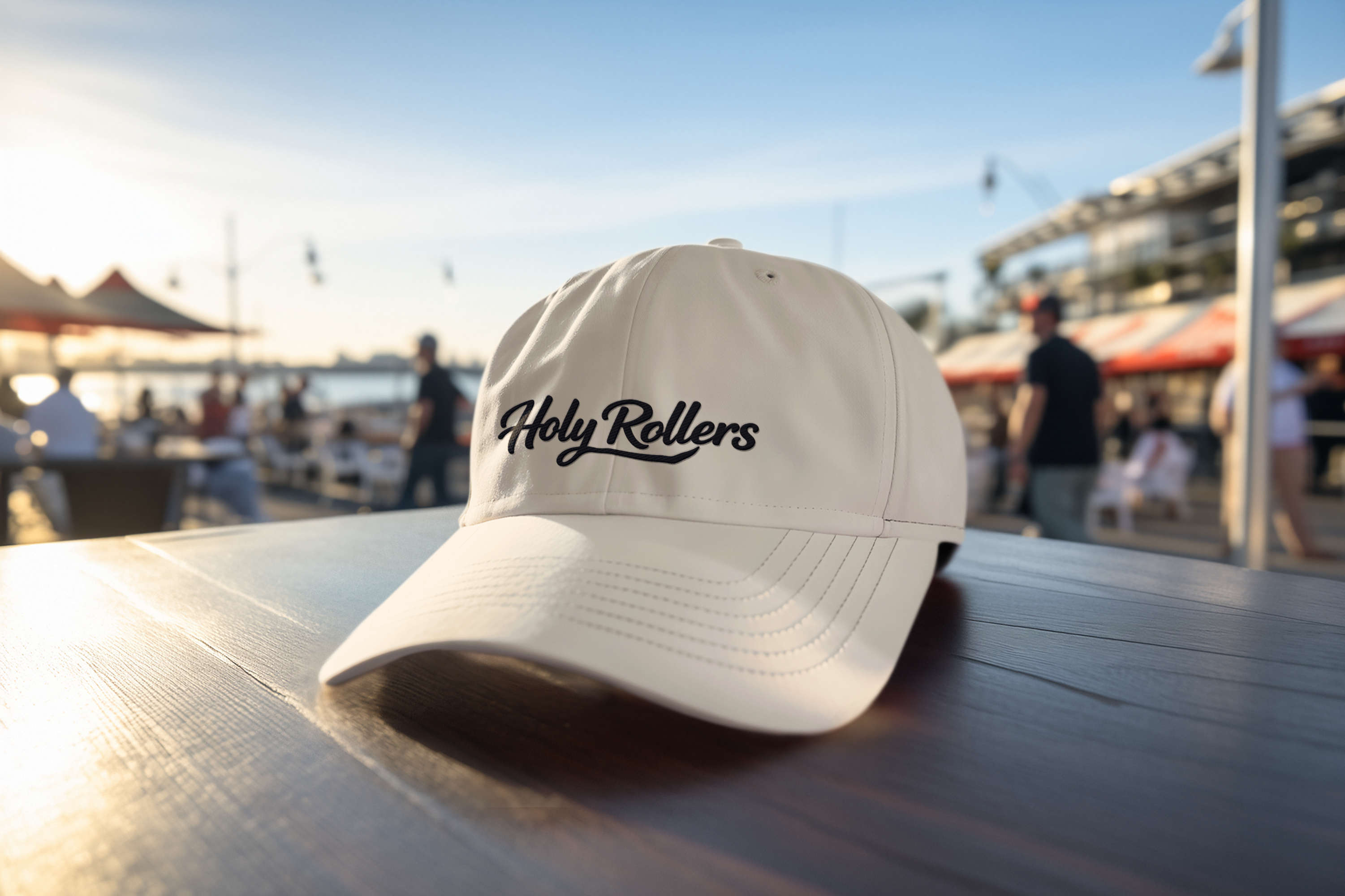 Holy Rollers Christian apparel: Embroidered Holy Rollers Dad Cap — Adjustable Baseball Hat
