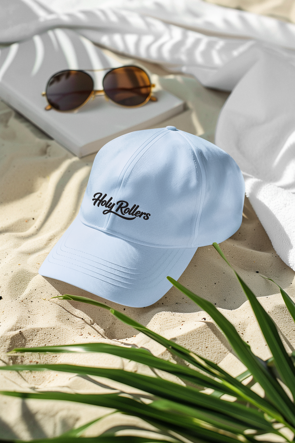 Holy Rollers Christian apparel thumbnail: Embroidered Holy Rollers Dad Cap — Adjustable Baseball Hat