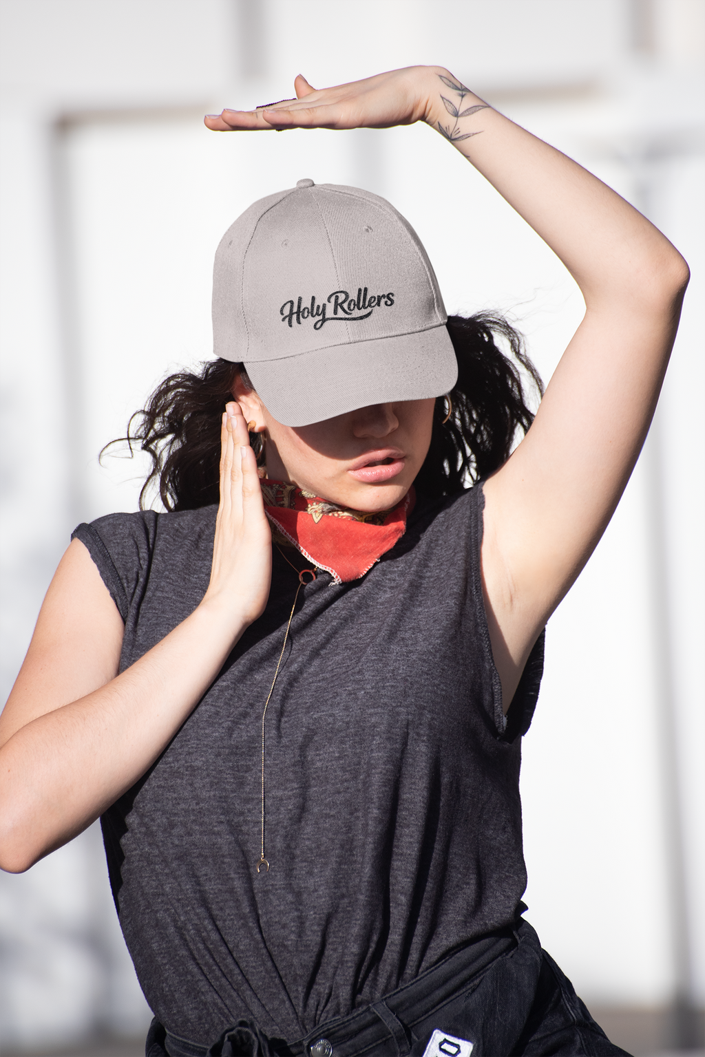 Holy Rollers Christian apparel thumbnail: Holy Rollers Baseball Cap | Script Logo Embroidered Hat