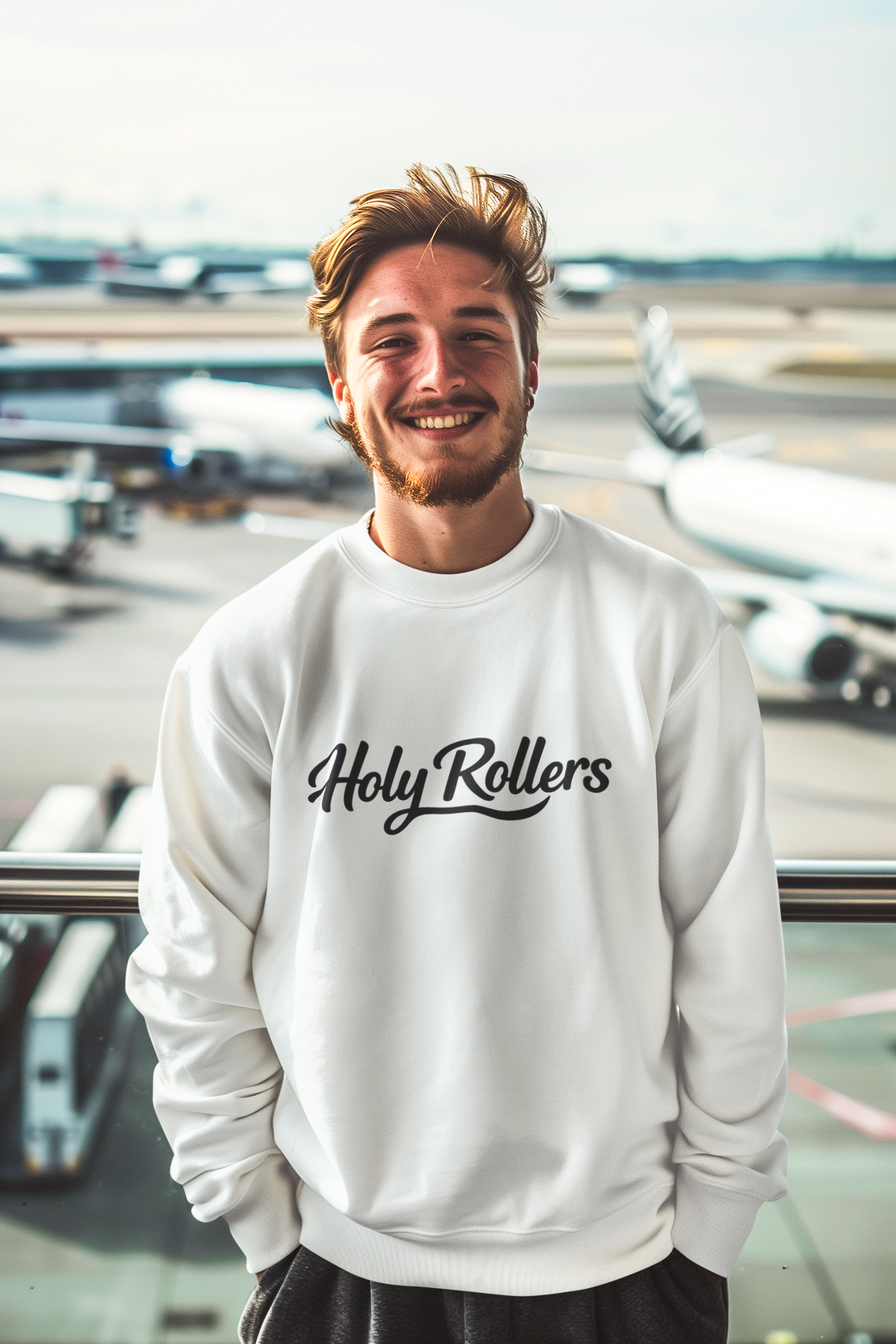 Holy Rollers Christian apparel: Holy Rollers Sweatshirt — "Made for the Tide, Called for the Kingdom" Christian Crewneck