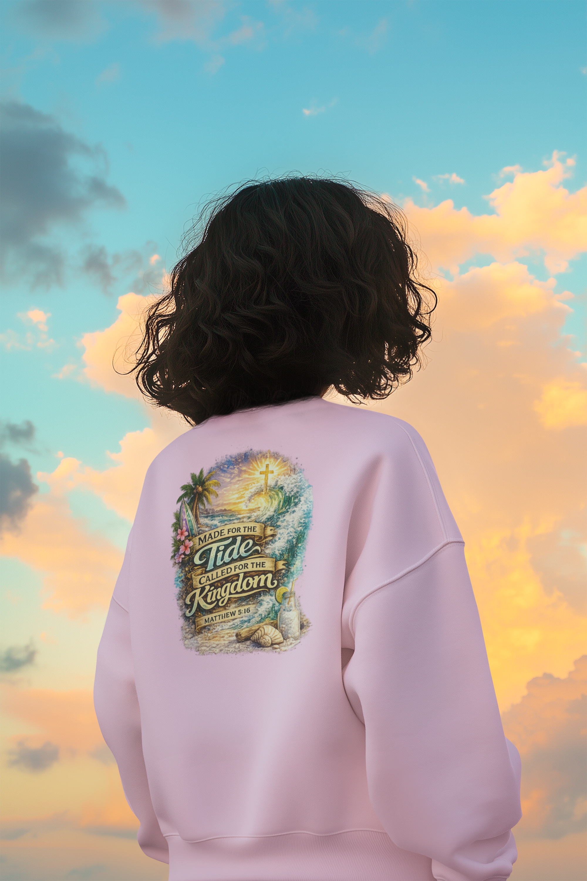 Holy Rollers Christian apparel: Holy Rollers Sweatshirt — "Made for the Tide, Called for the Kingdom" Christian Crewneck