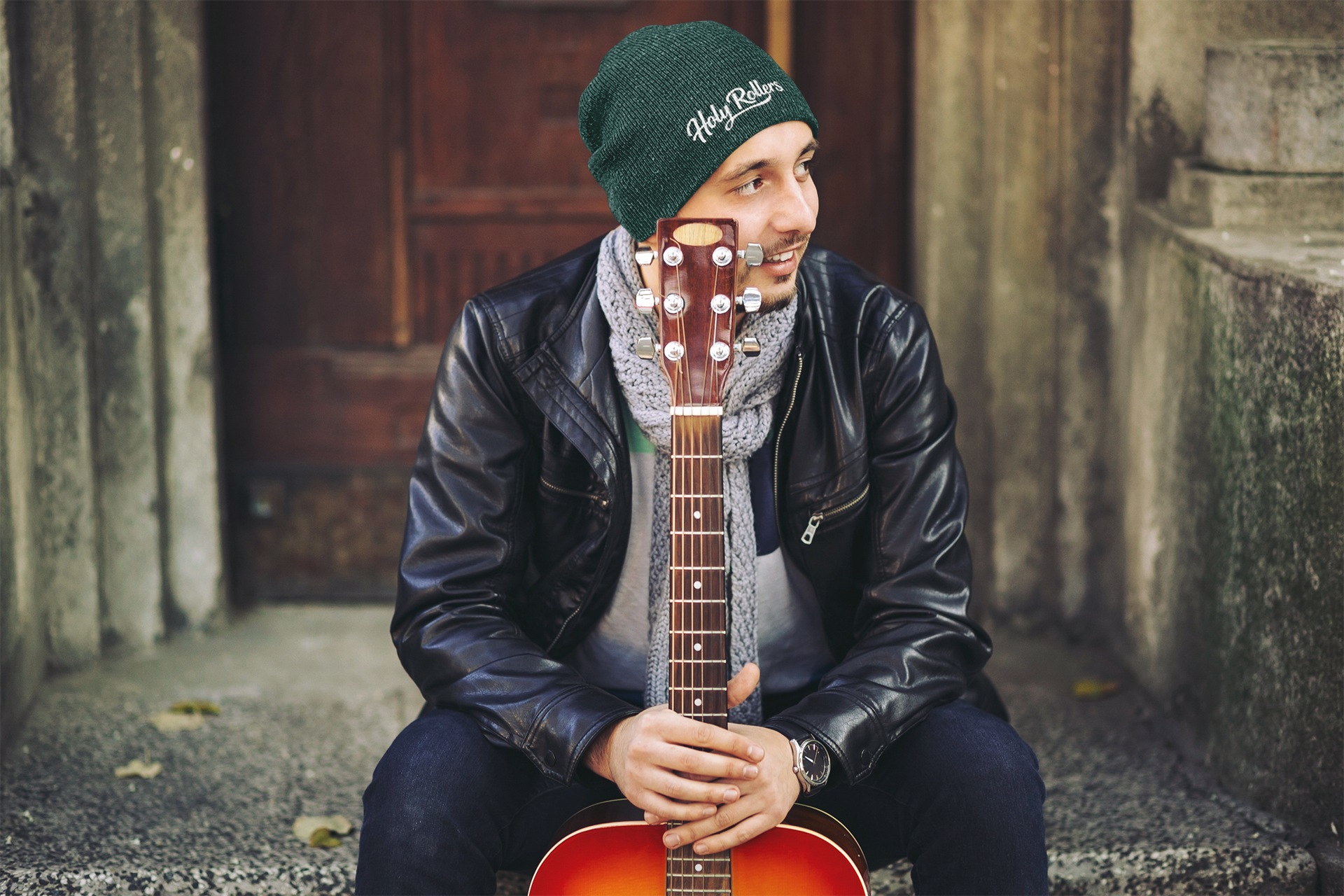 Holy Rollers Christian apparel: Embroidered 'Holy Rollers' Knit Beanie — Cozy Script  Hat