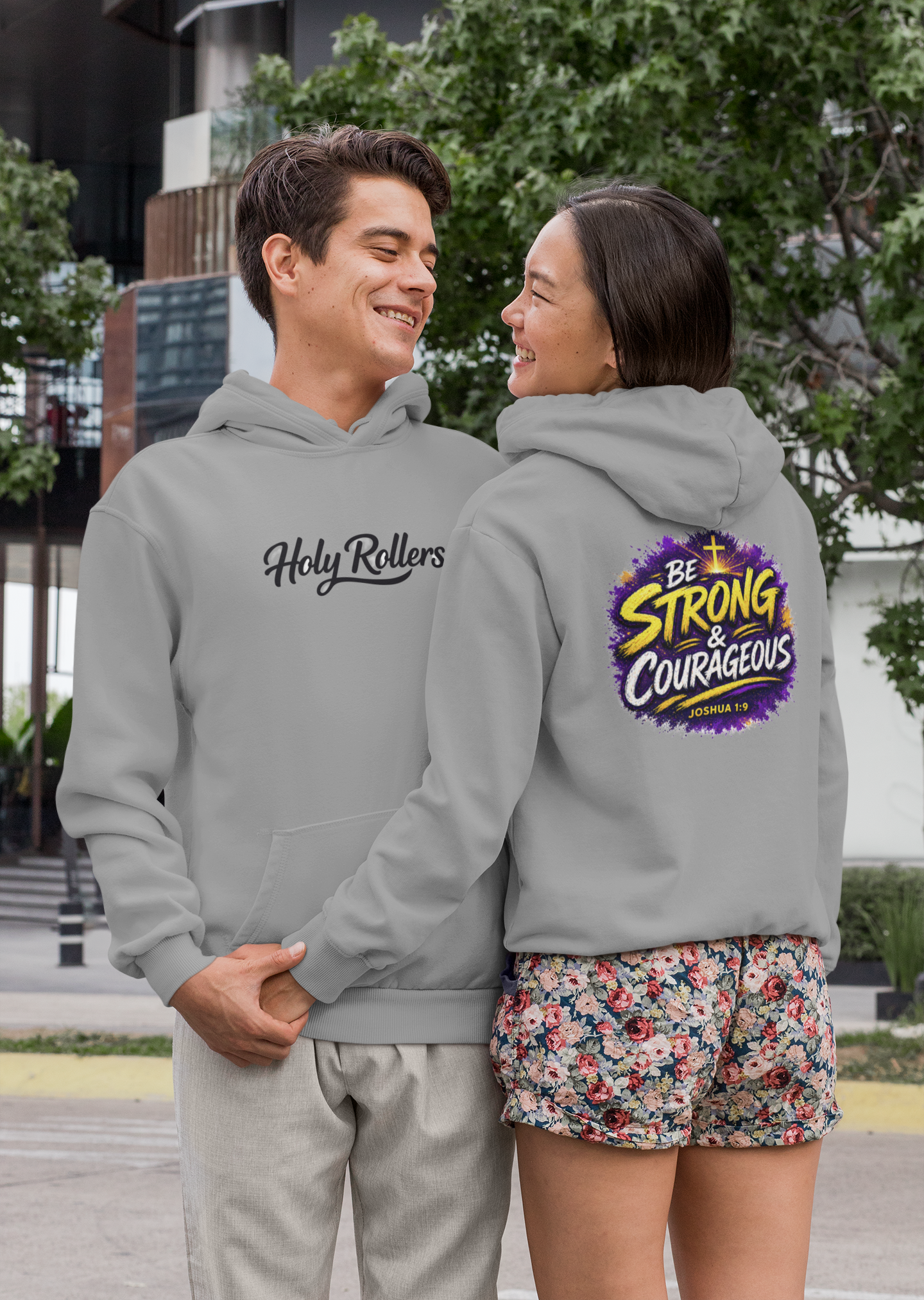 Holy Rollers Christian apparel: Copy of  Holy Rollers Hoodie | Be Strong and Courageous