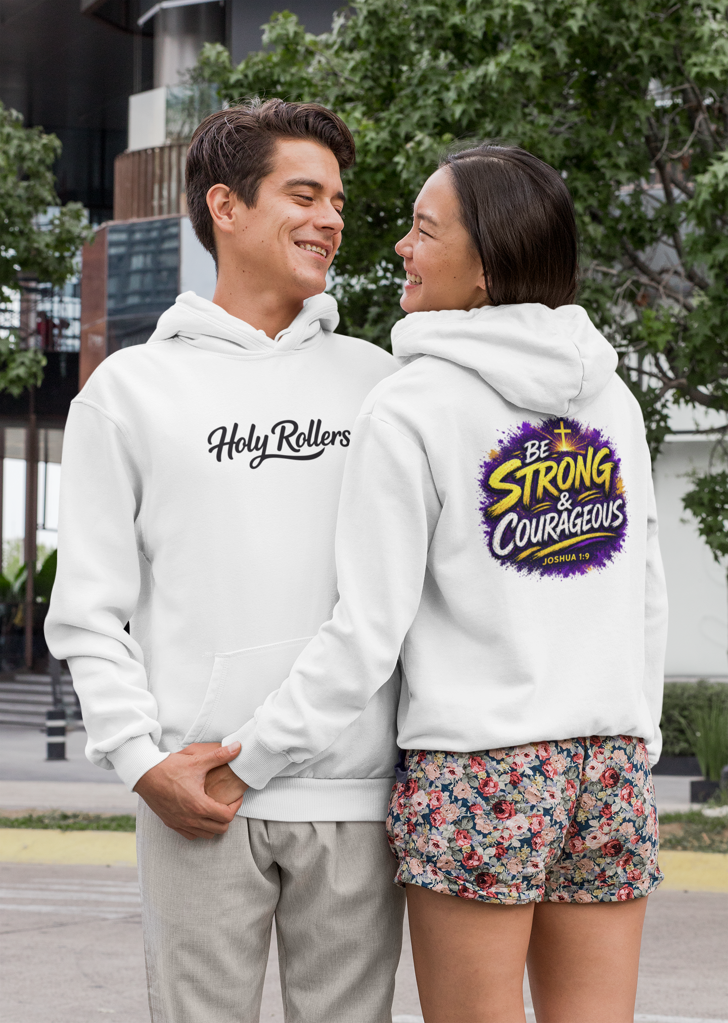 Holy Rollers Christian apparel: Copy of  Holy Rollers Hoodie | Be Strong and Courageous
