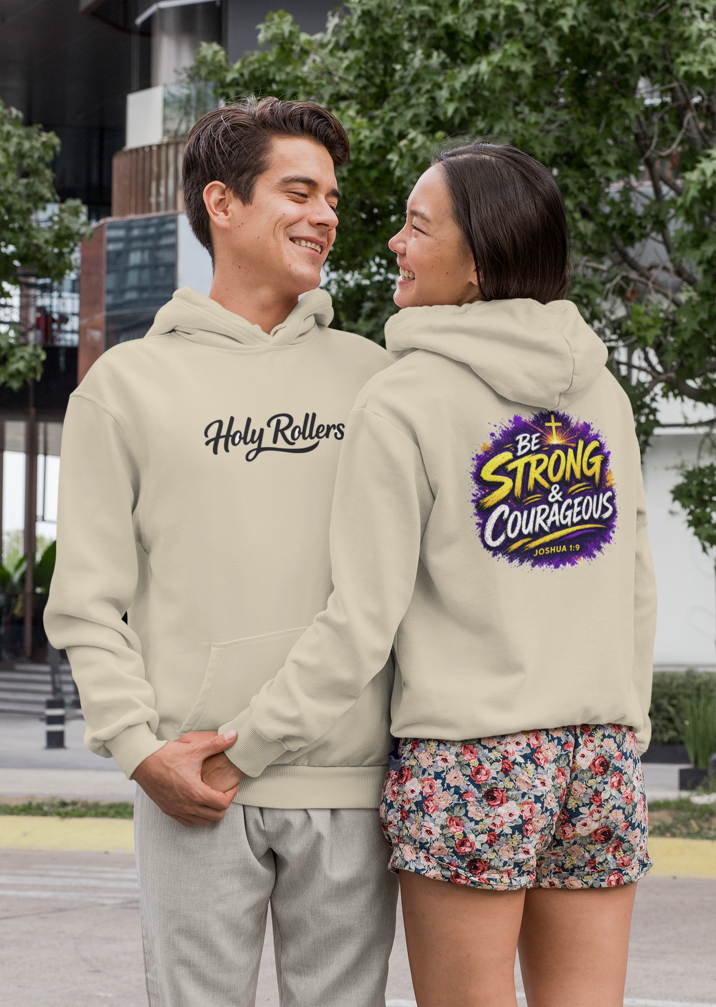 Holy Rollers Christian apparel: Copy of  Holy Rollers Hoodie | Be Strong and Courageous