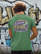 Holy Rollers Saved by Grace faith tee | Colorful Uplifting Gospel T-shirt
