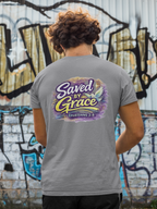 Holy Rollers Saved by Grace faith tee | Colorful Uplifting Gospel T-shirt