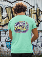 Holy Rollers Saved by Grace faith tee | Colorful Uplifting Gospel T-shirt