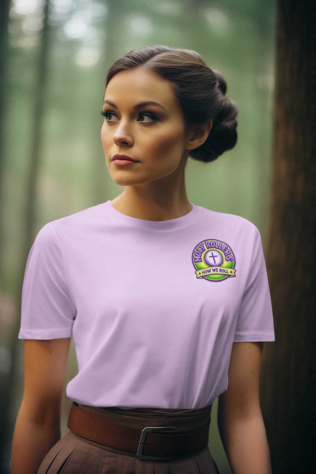 Holy Rollers Christian apparel thumbnail: Holy Rollers Saved by Grace faith tee | Colorful Uplifting Gospel T-shirt