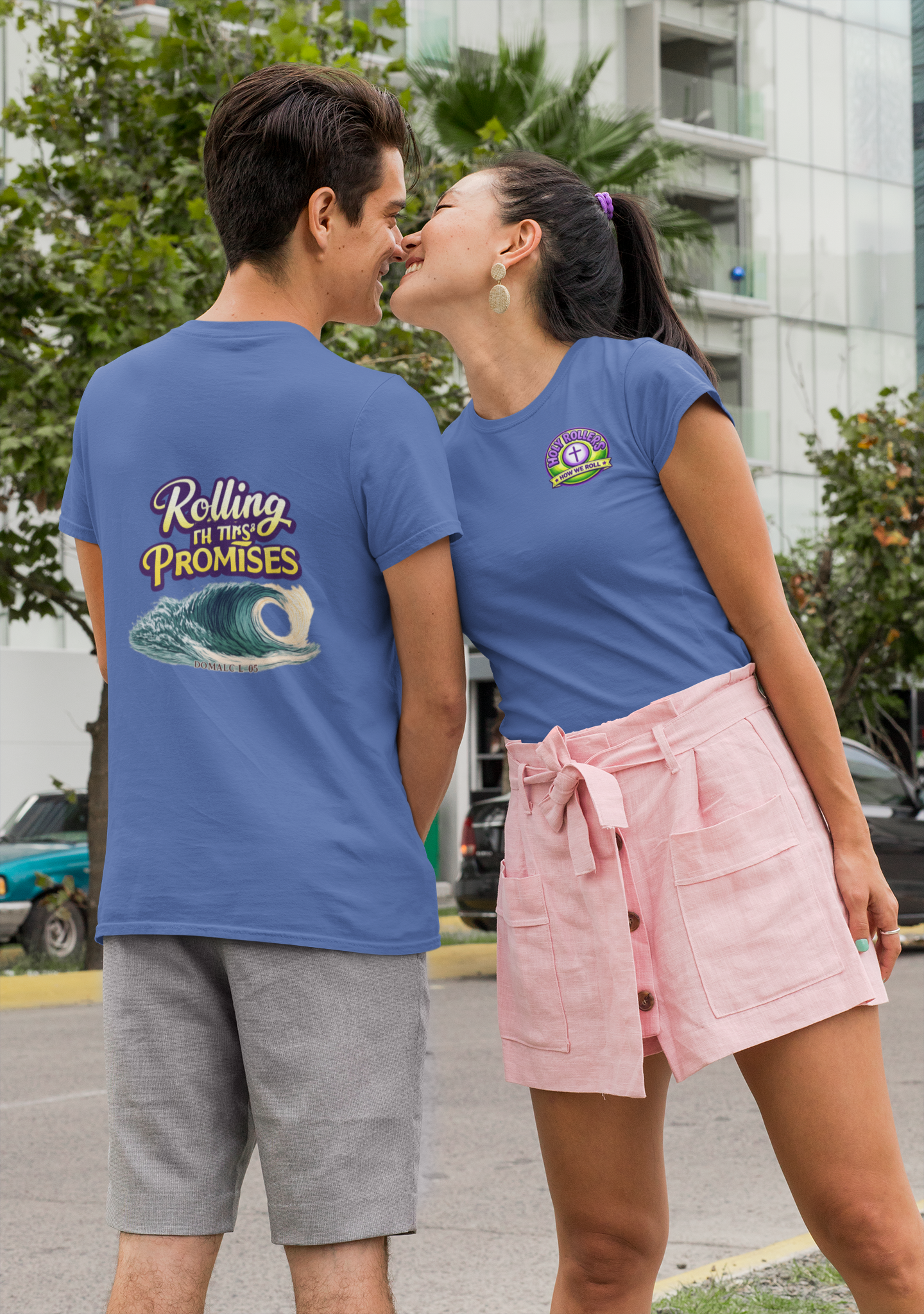 Holy Rollers Christian apparel: Rolling in His Promises Holy Rollers T-shirt | Joyful Faith Christian Message