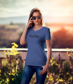 Holy Rollers word-logo t-shirt | Holy Rollers How We Roll V-neck