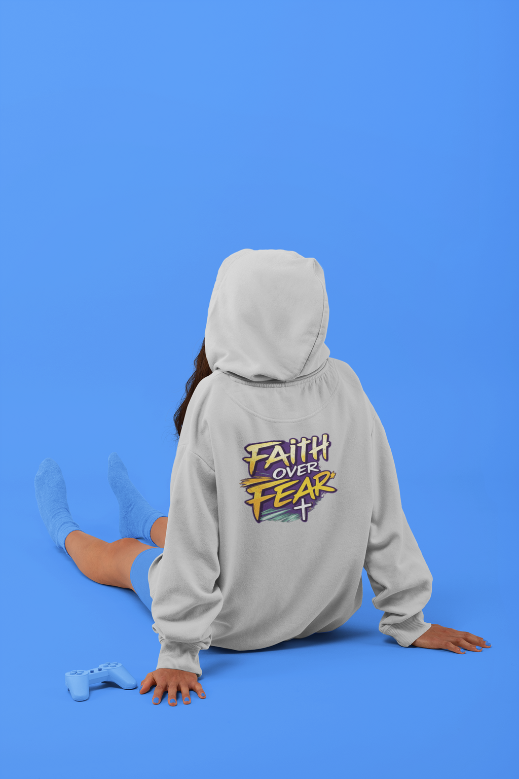 Holy Rollers Christian apparel thumbnail: Faith Over Fear Hoodie — Holy Rollers Inspirational Pullover