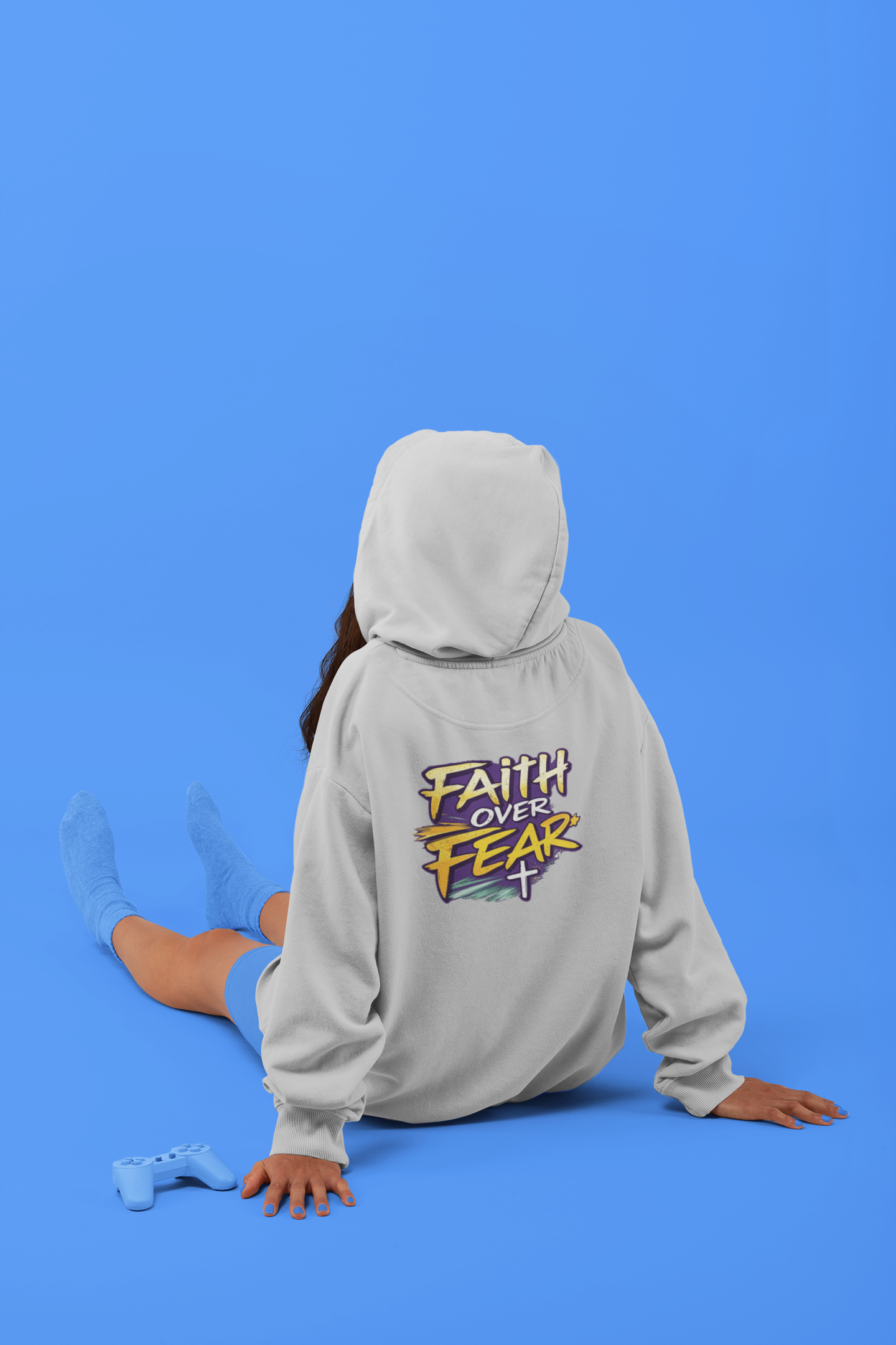 Holy Rollers Christian apparel: Faith Over Fear Hoodie — Holy Rollers Inspirational Pullover