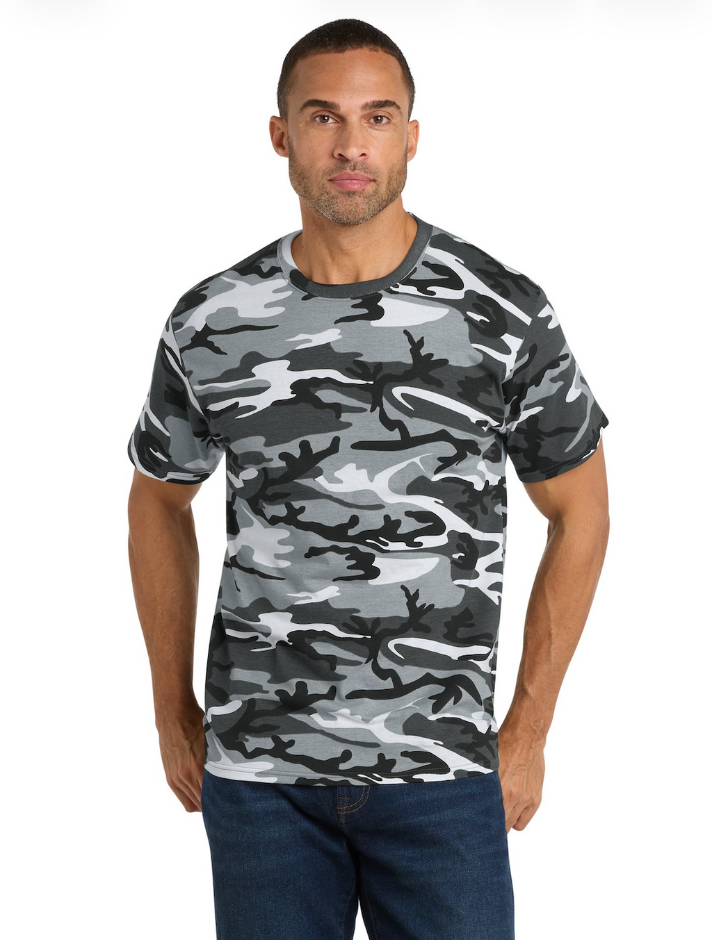 Holy Rollers Christian apparel thumbnail: Faith Camo Cotton Tee - Holy Rollers Sporty Cotton T-shirt