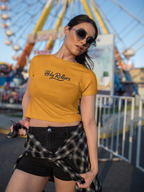 Women's Crop Top — "Holy Rollers" Front & "Not Perfect Just Forgiven" Back Christian Festival Tee