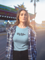 Women's Crop Top — "Holy Rollers" Front & "Not Perfect Just Forgiven" Back Christian Festival Tee