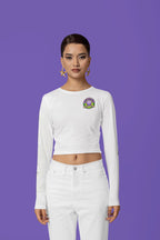 Crop Long Sleeve Tee — Women's FWD Fashion Crop Top with Small Chest Logo
