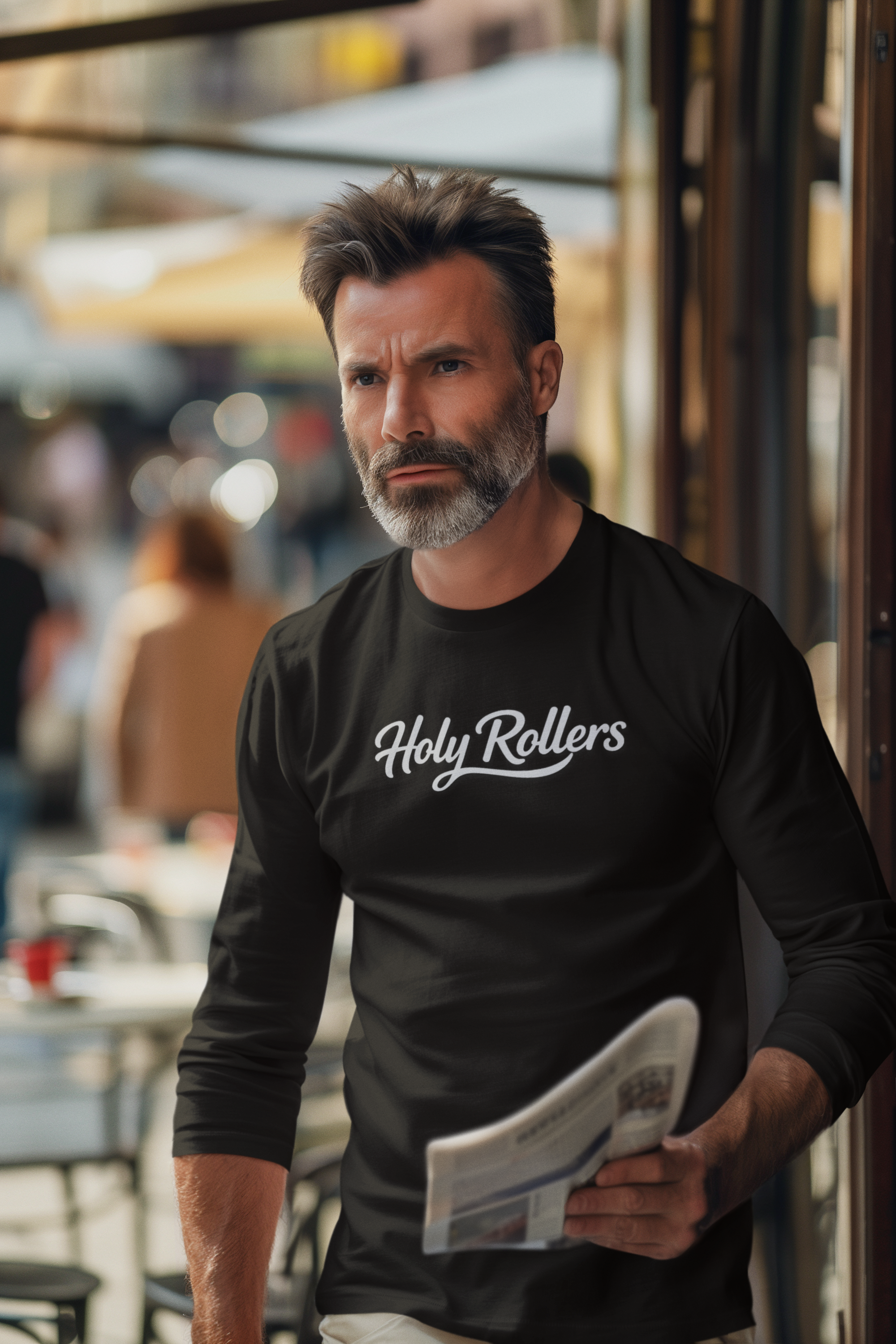 Holy Rollers Christian apparel: Holy Rollers Performance Long Sleeve — "Light of the World" Christian Shirt
