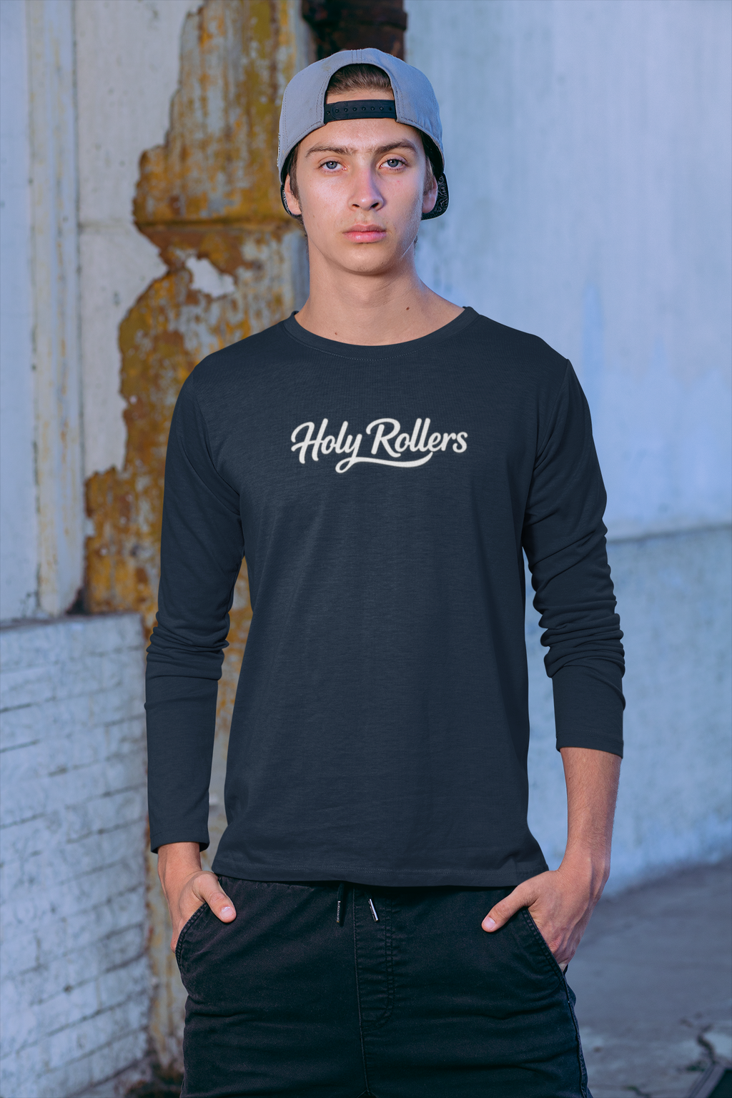 Holy Rollers Christian apparel thumbnail: Holy Rollers Performance Long Sleeve — "Light of the World" Christian Shirt