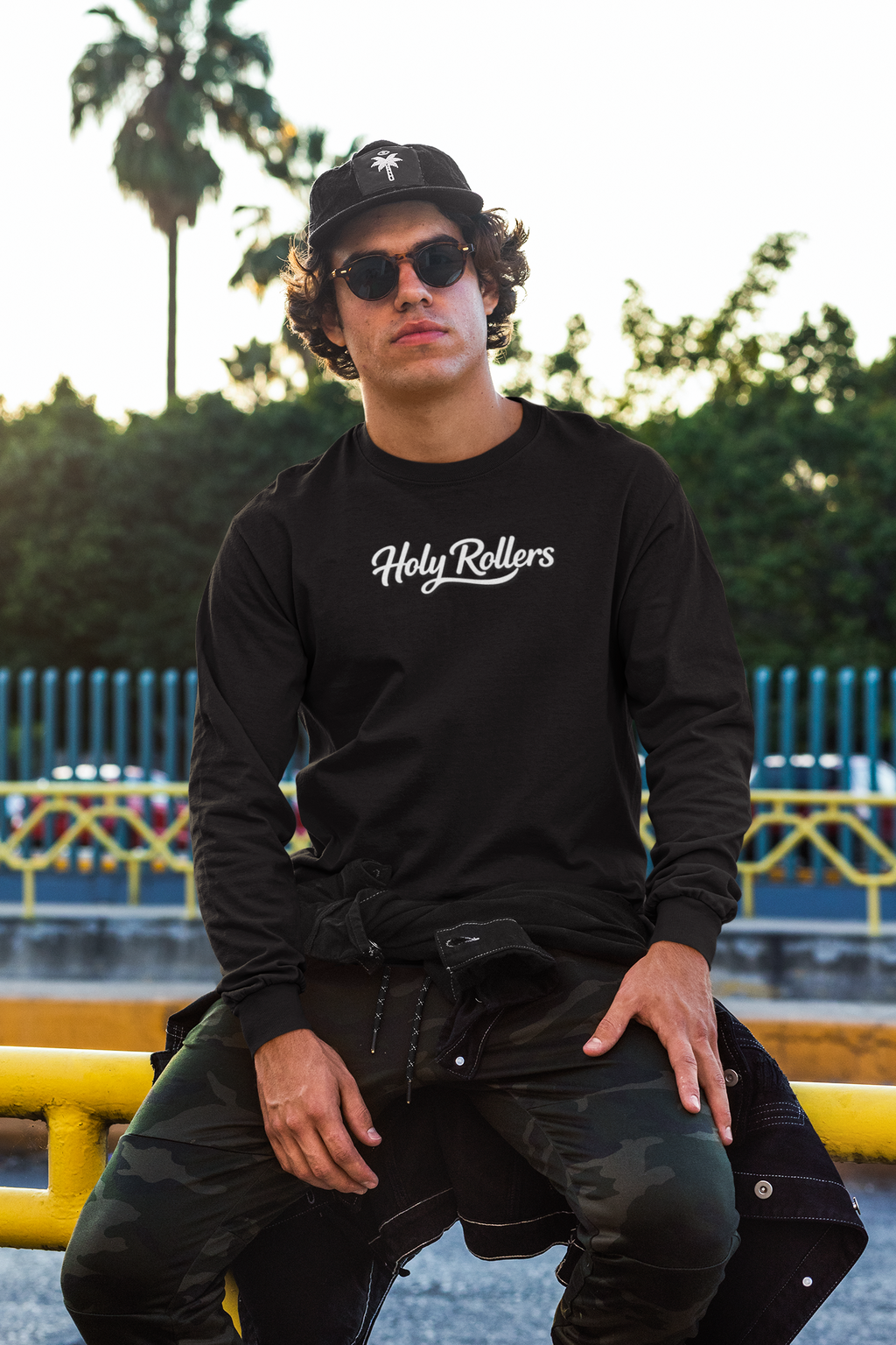 Holy Rollers Christian apparel thumbnail: Holy Rollers Performance Long Sleeve — "Light of the World" Christian Shirt