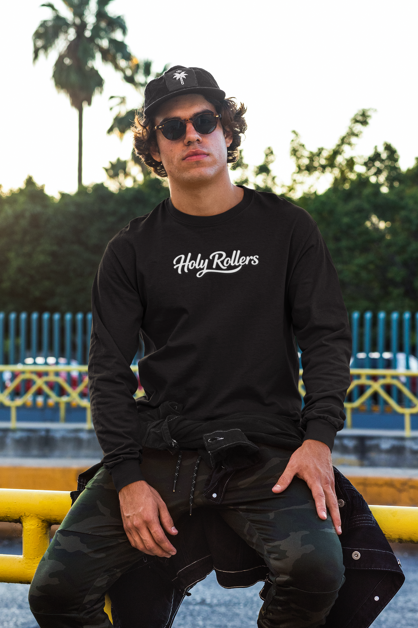 Holy Rollers Christian apparel: Holy Rollers Performance Long Sleeve — "Light of the World" Christian Shirt