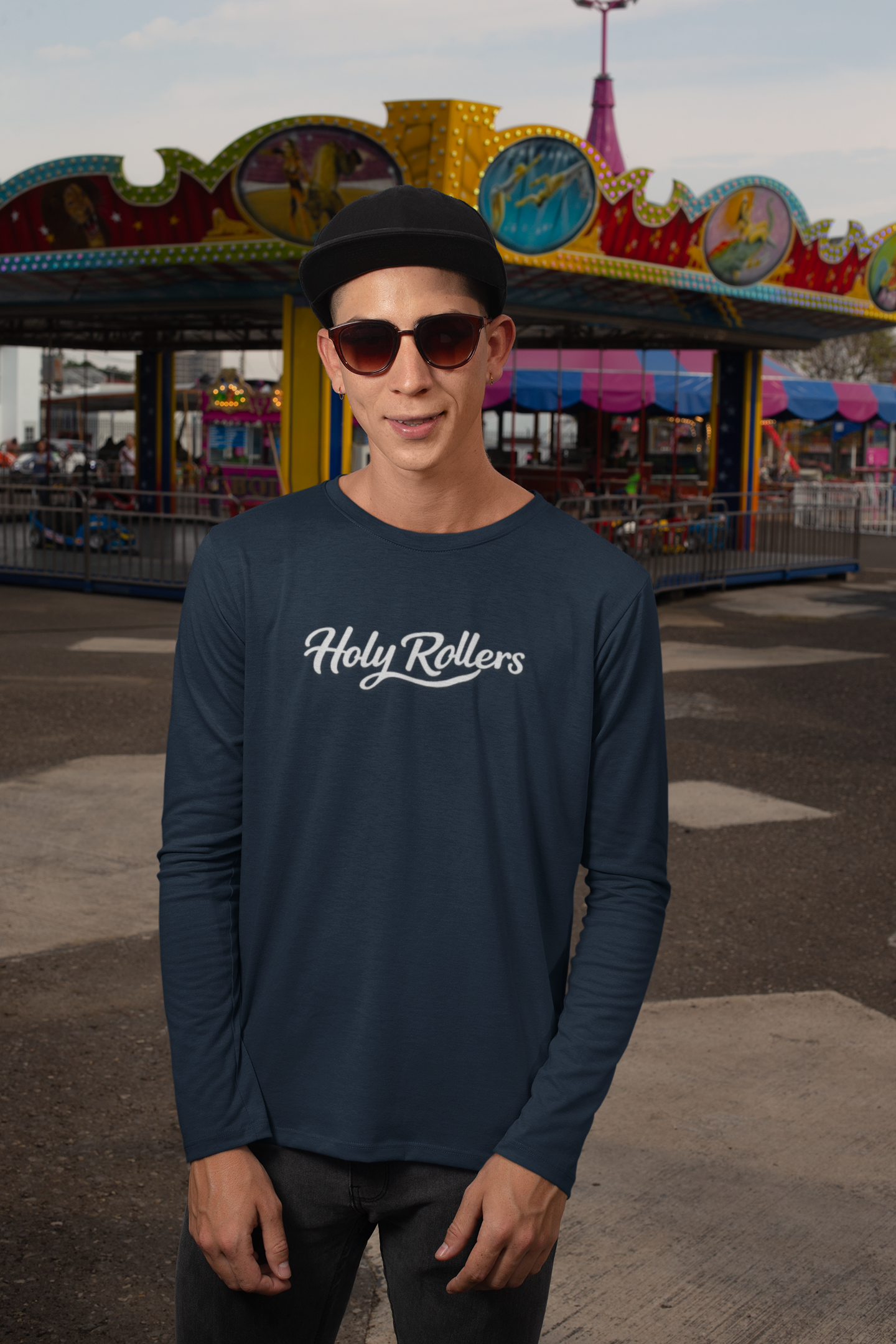 Holy Rollers Christian apparel: Holy Rollers Performance Long Sleeve — "Light of the World" Christian Shirt