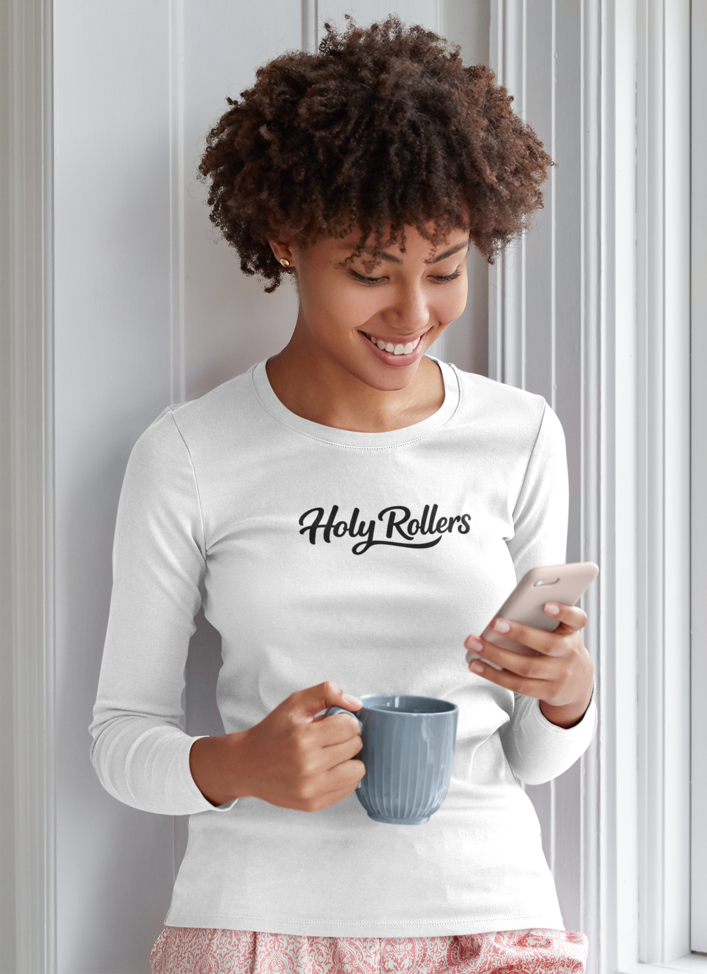 Holy Rollers Christian apparel: Holy Rollers Performance Long Sleeve — "Not Perfect Just Forgiven" Beach Christian Shirt