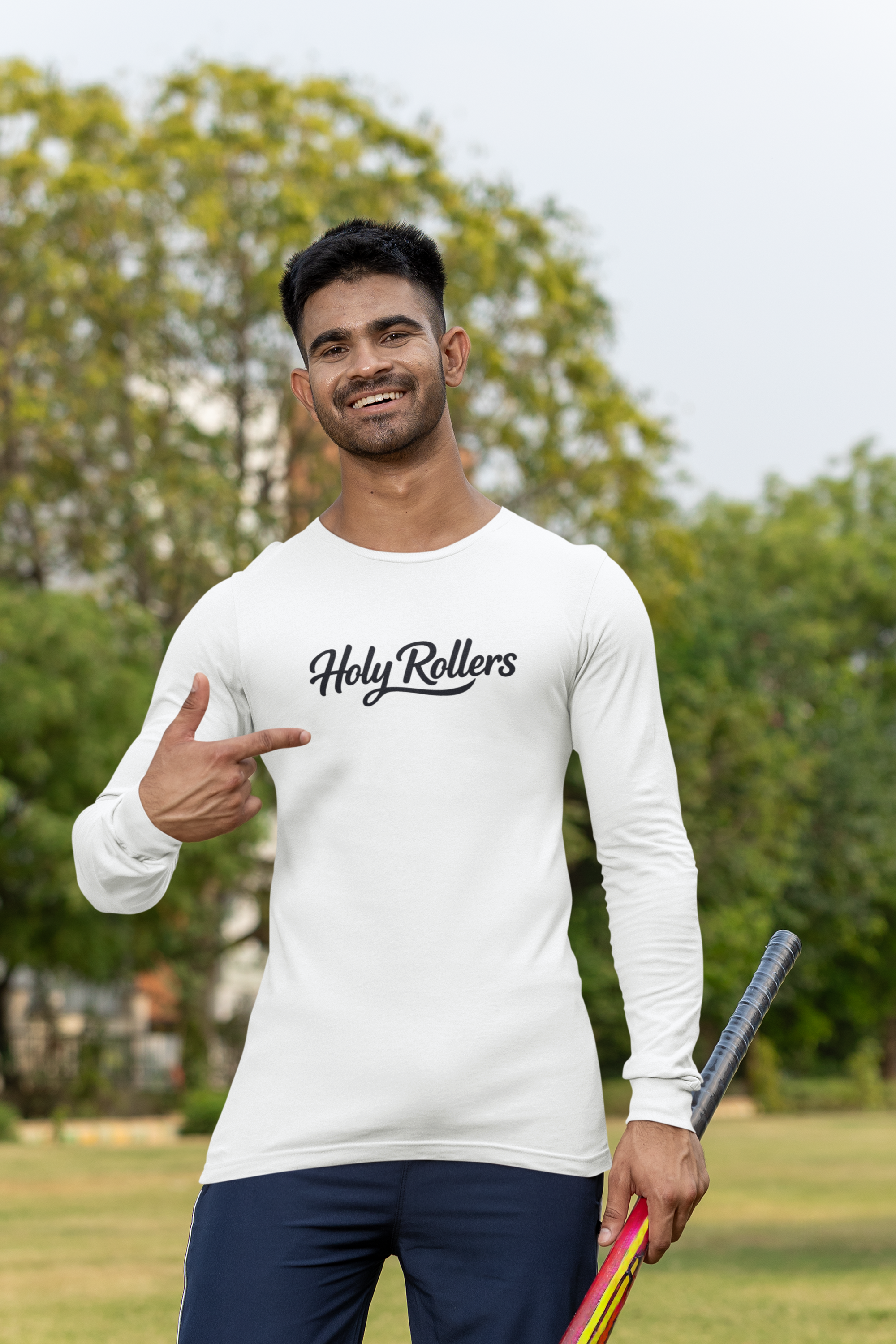 Holy Rollers Christian apparel: Holy Rollers Performance Long Sleeve — "Not Perfect Just Forgiven" Beach Christian Shirt