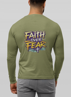Faith Over Fear Long Sleeve Tee — "How We Roll" Holy Rollers Christian Shirt