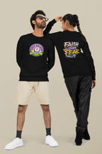 Faith Over Fear Long Sleeve Tee — "How We Roll" Holy Rollers Christian Shirt
