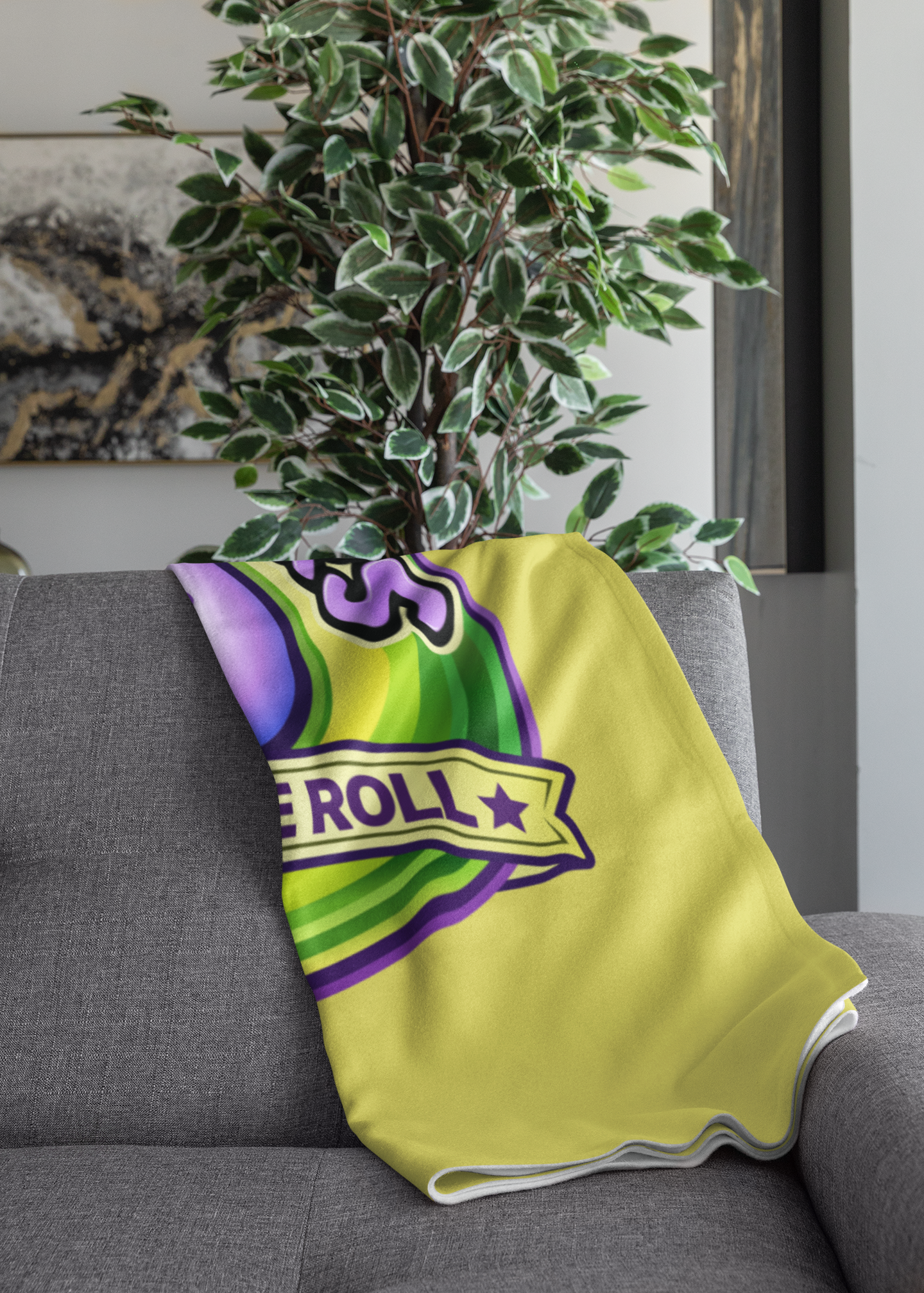 Holy Rollers Christian apparel: Velveteen Plush Stadium Blanket — Holy Rollers: "How We Roll” Cozy Christian Throw