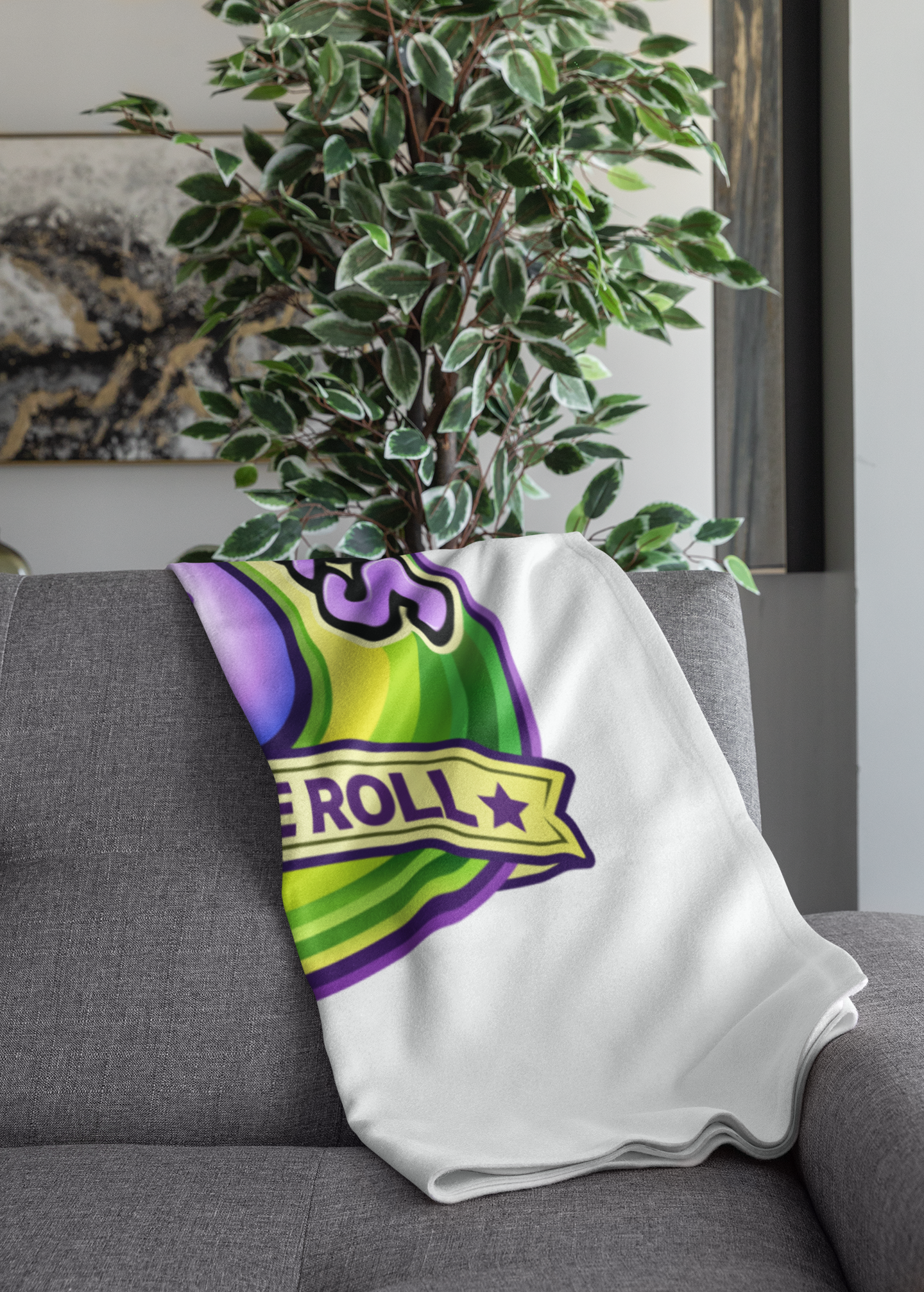 Holy Rollers Christian apparel: Velveteen Plush Stadium Blanket — Holy Rollers: "How We Roll” Cozy Christian Throw