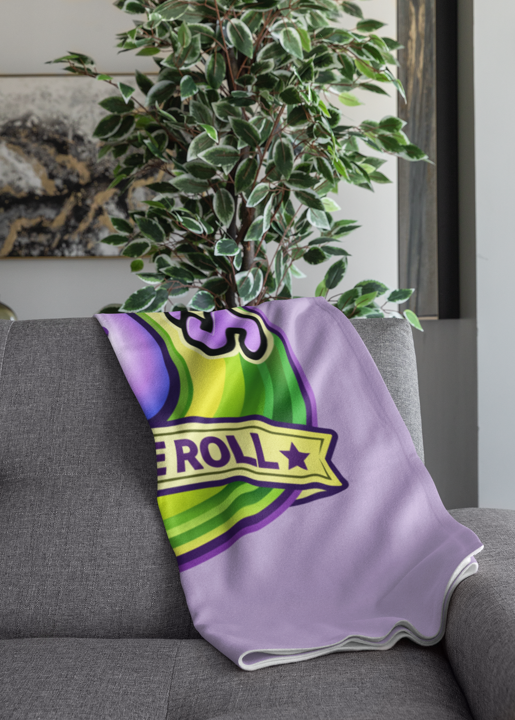 Holy Rollers Christian apparel thumbnail: Holy Rollers Plush Blanket – 'How We Roll' Christian Throw
