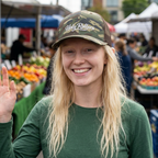 Camouflage Trucker Hat — Embroidered "Holy Rollers" Mesh Cap