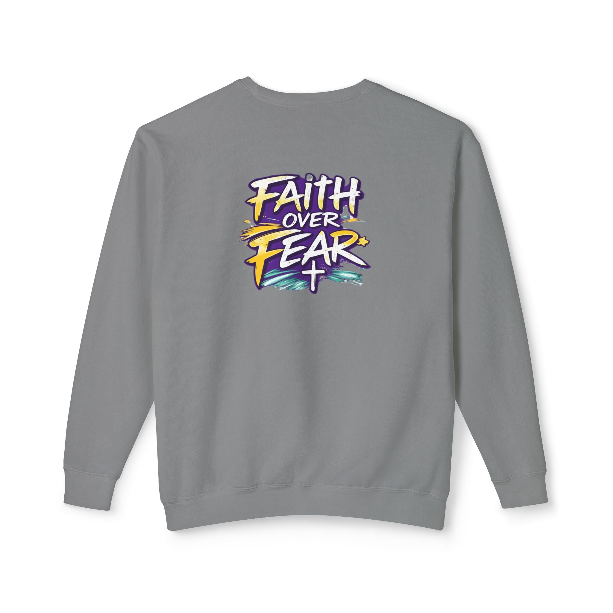 Holy Rollers Christian apparel: Holy Rollers Cross logo sweatshirt | Faith Over Fear graphic sweatshirt