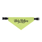 Clip-on Pet Bandana — "Holy Rollers" Neon Dog & Cat Neck Scarf