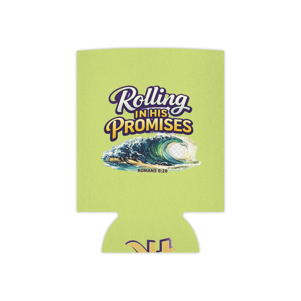 Holy Rollers Christian apparel thumbnail: Christian Can Cooler — “Holy Rollers” & “Rolling in His Promises” Can Koozie