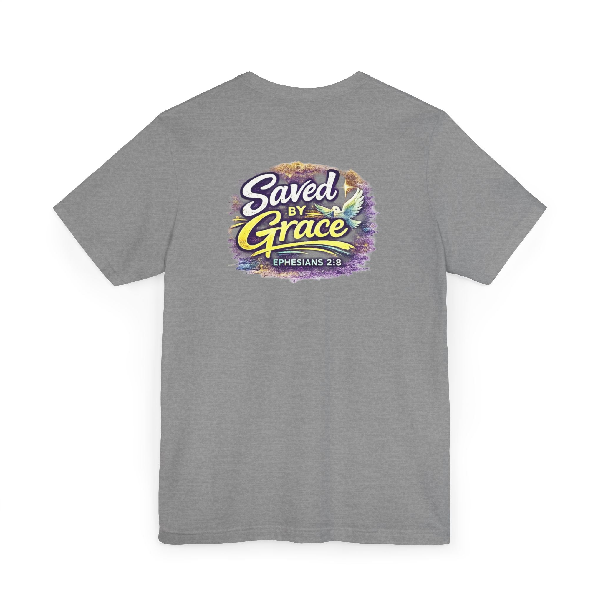 Holy Rollers Christian apparel: Saved by Grace Holy Rollers T-Shirt | Uplifted Confident Joyful Faith Tee