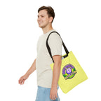 Christian Tote Bag — "Saved By Grace" / "Holy Rollers" Inspirational All-Over Print