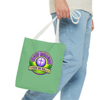 Christian Tote Bag — "Rolling in His Promises" / Holy Rollers Design