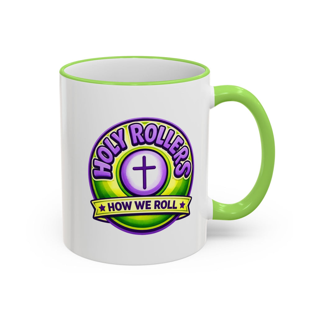 Holy Rollers Christian apparel thumbnail: Holy Roller Howlbat Logo Mug | Accent Rim & Handle